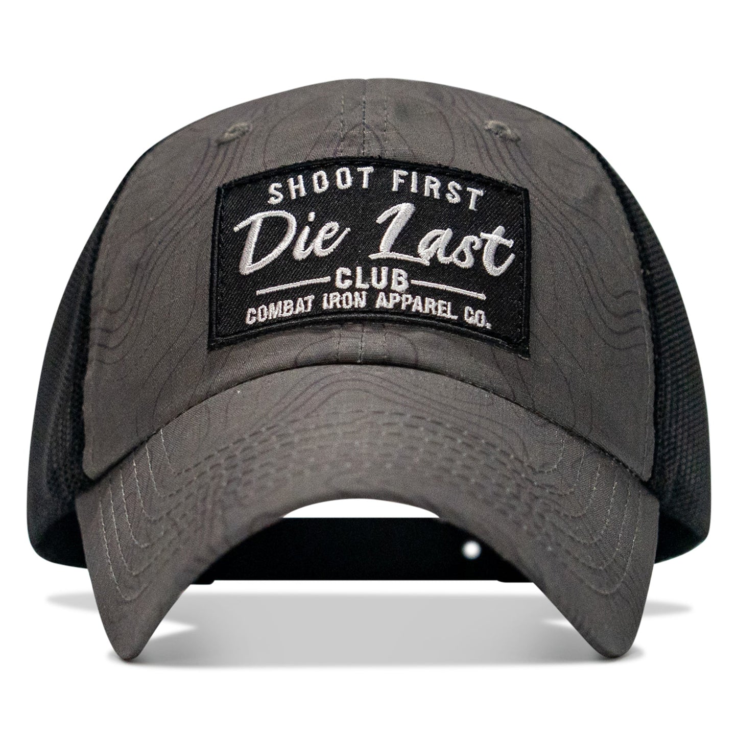 Shoot First. Die Last. Club Patch Tactical Ripstop Mesh Snapback Hat