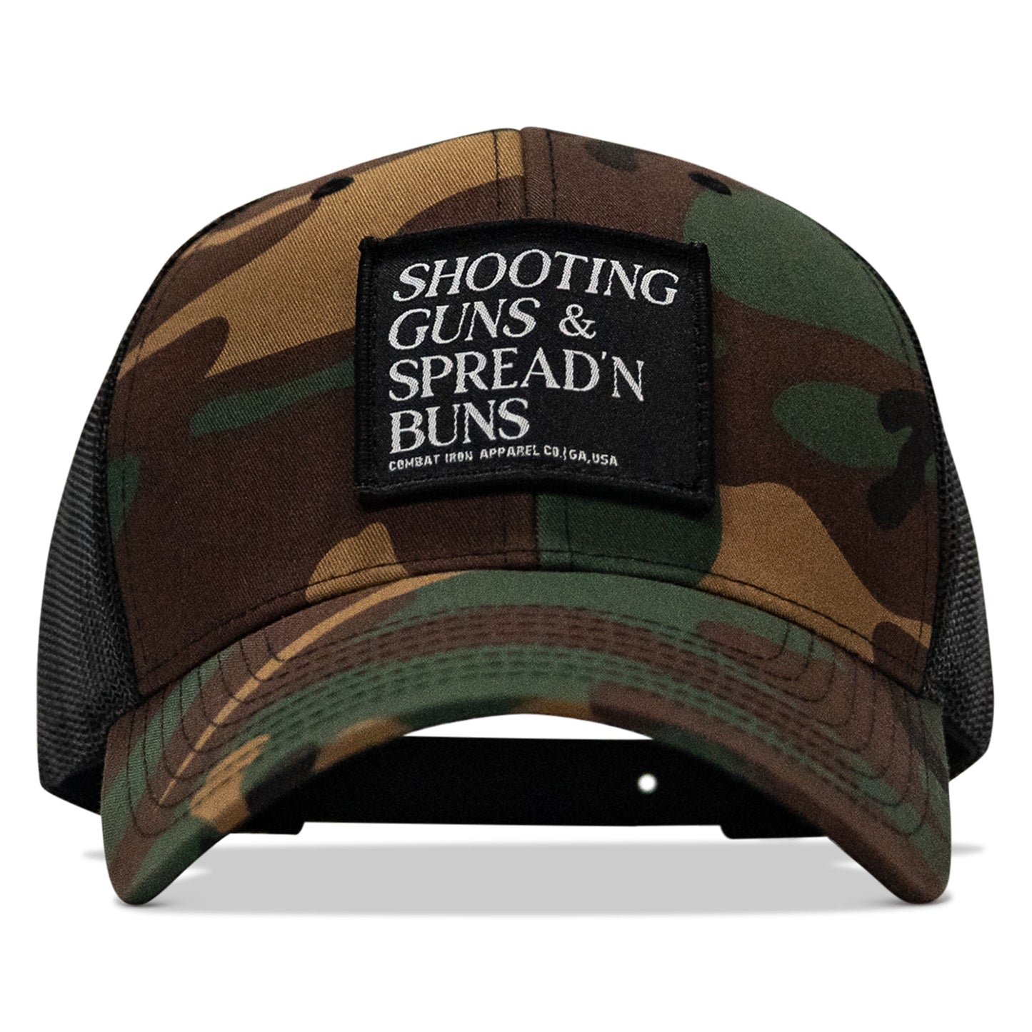 Shooting Guns & Spread'n Buns Patch Snapback Hat