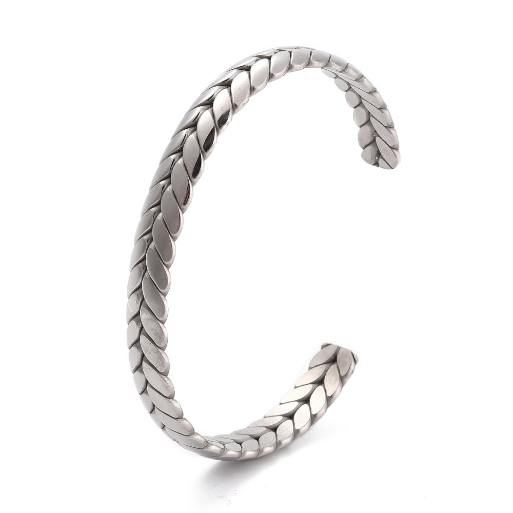 SILVER BRAID - Accent Cuff Bracelet