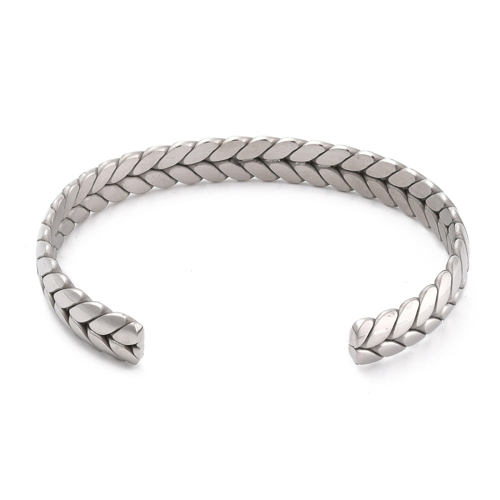 SILVER BRAID - Accent Cuff Bracelet