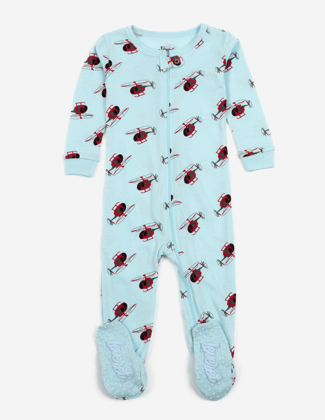 Baby Footed Boys Print Pajamas