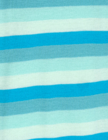 Baby Footed Blue Striped Pajamas