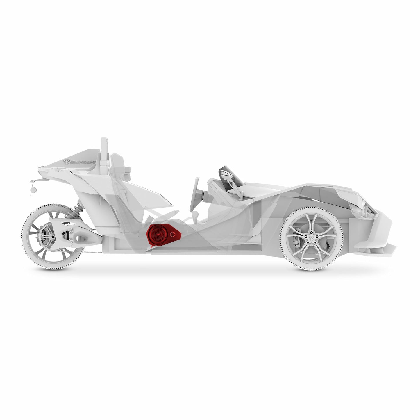 Polaris Slingshot Side Panel Empty Enclosure fits 2 x 6.5" Speakers & 2 x 1.7” Tweeters | 2015 - 2019