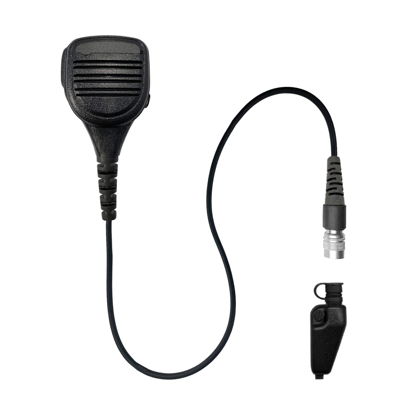 Straight Cable Loud Speaker Hand Mic w/ Quick Disconnect (Hirose) Connector - EF Johnson VP5000 VP6000 VP8000 Series