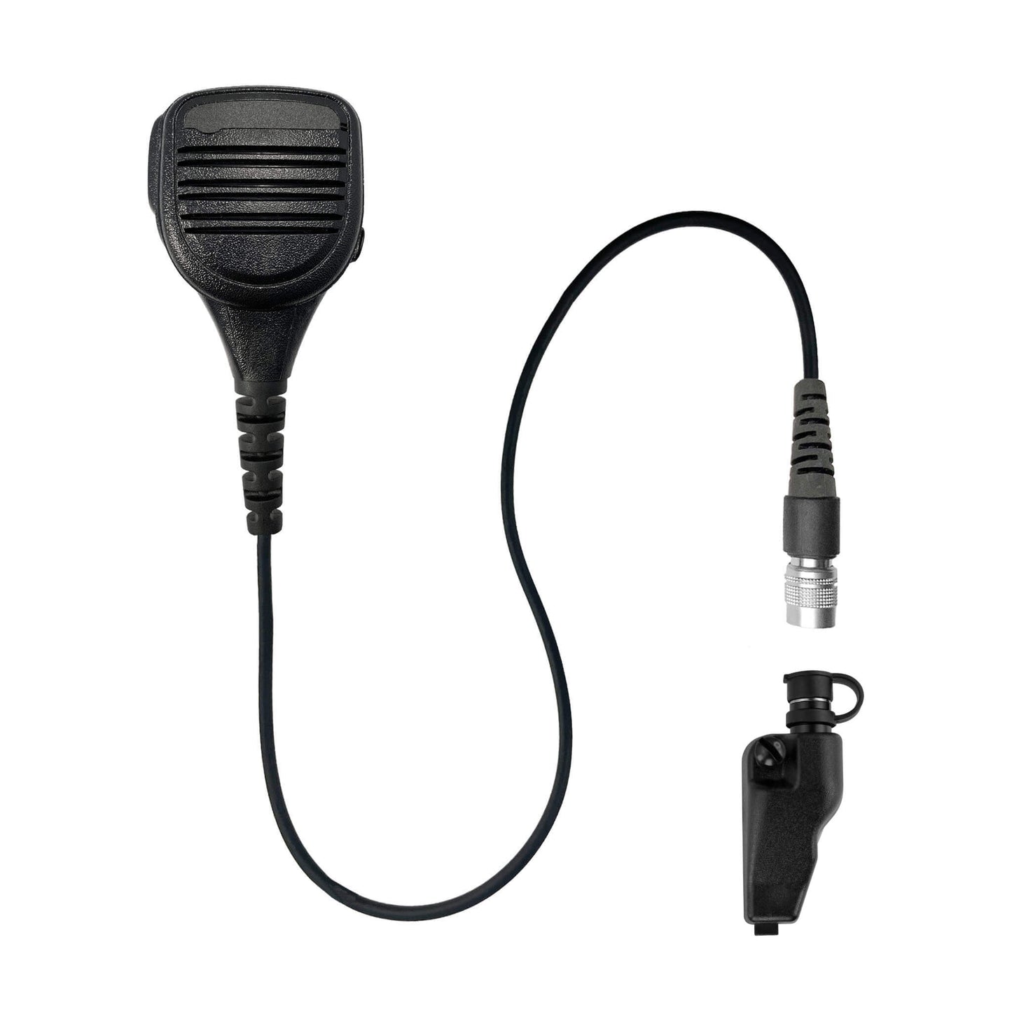 Straight Cable Loud Speaker Hand Mic w/ Quick Disconnect (Hirose) Connector - EF Johnson VP5000 VP6000 VP8000 Series
