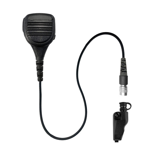 Straight Cable Loud Speaker Hand Mic w/ Quick Disconnect (Hirose) Connector - EF Johnson VP5000 VP6000 VP8000 Series