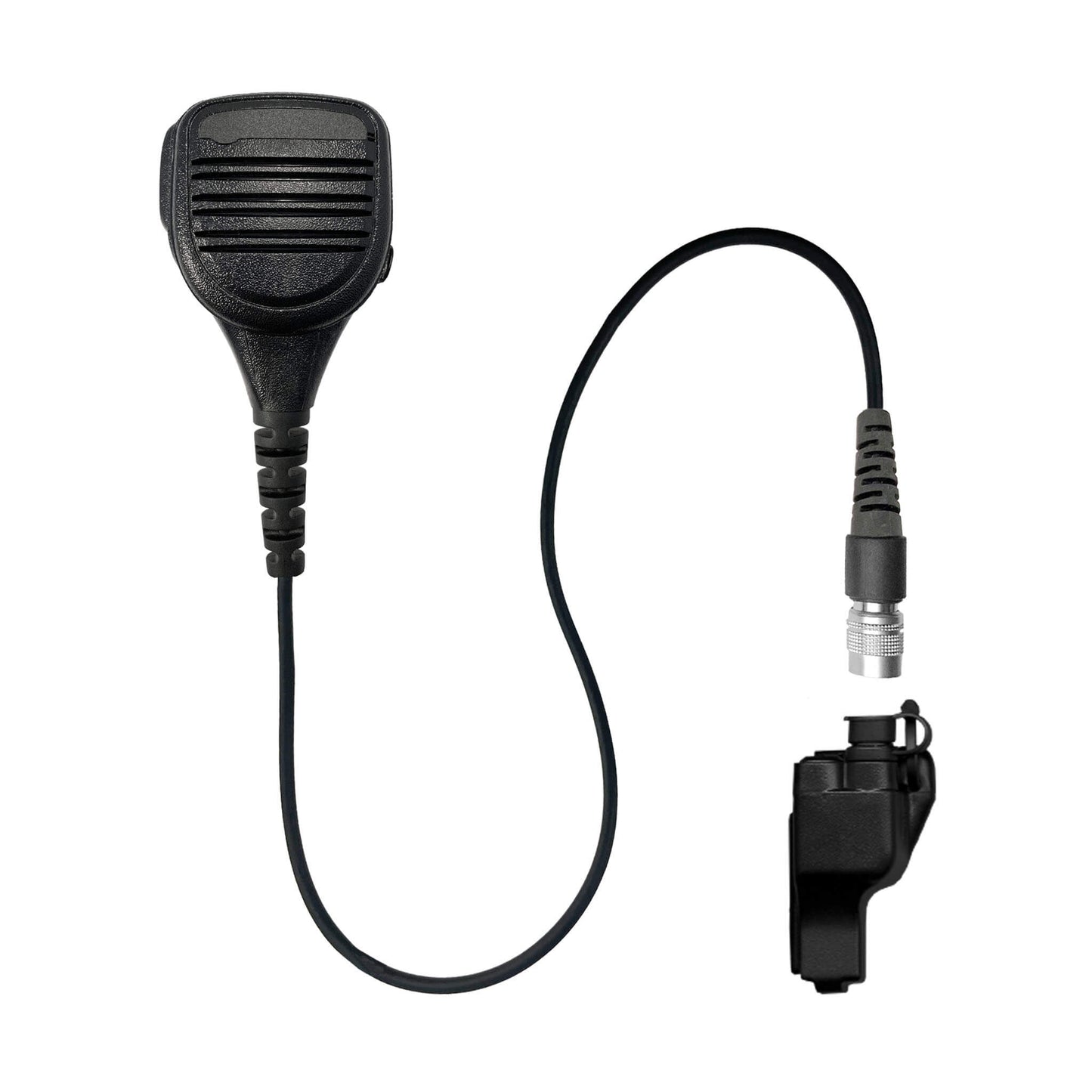 Straight Cable Loud Speaker Hand Mic w/ Quick Disconnect (Hirose) Connector - Motorola XTS Series, HT/JT1000, MT/MTS2000, MTX838/900/8000/9000, PR1500 & More