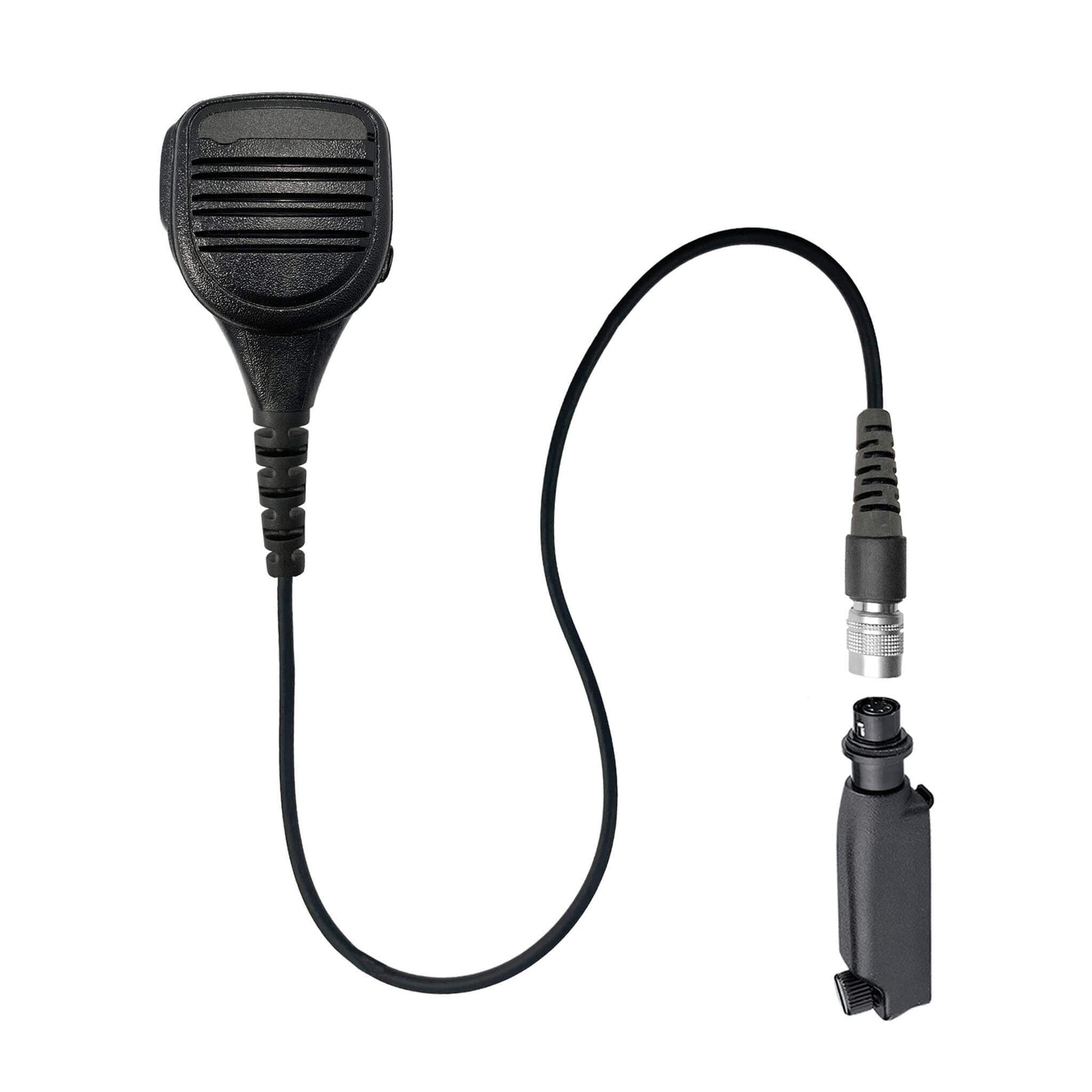 Straight Cable Loud Speaker Hand Mic w/ Quick Disconnect (Hirose) Connector - Sepura Tetra STP8000, STP9000, SBP/SCP/SEP8000, SC20, SC21 & more