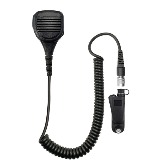 Loud Quick Disconnect (Hirose) Speaker Hand Mic- Motorola: APX (Apex) Series, XPR Series, SRX2200, & More