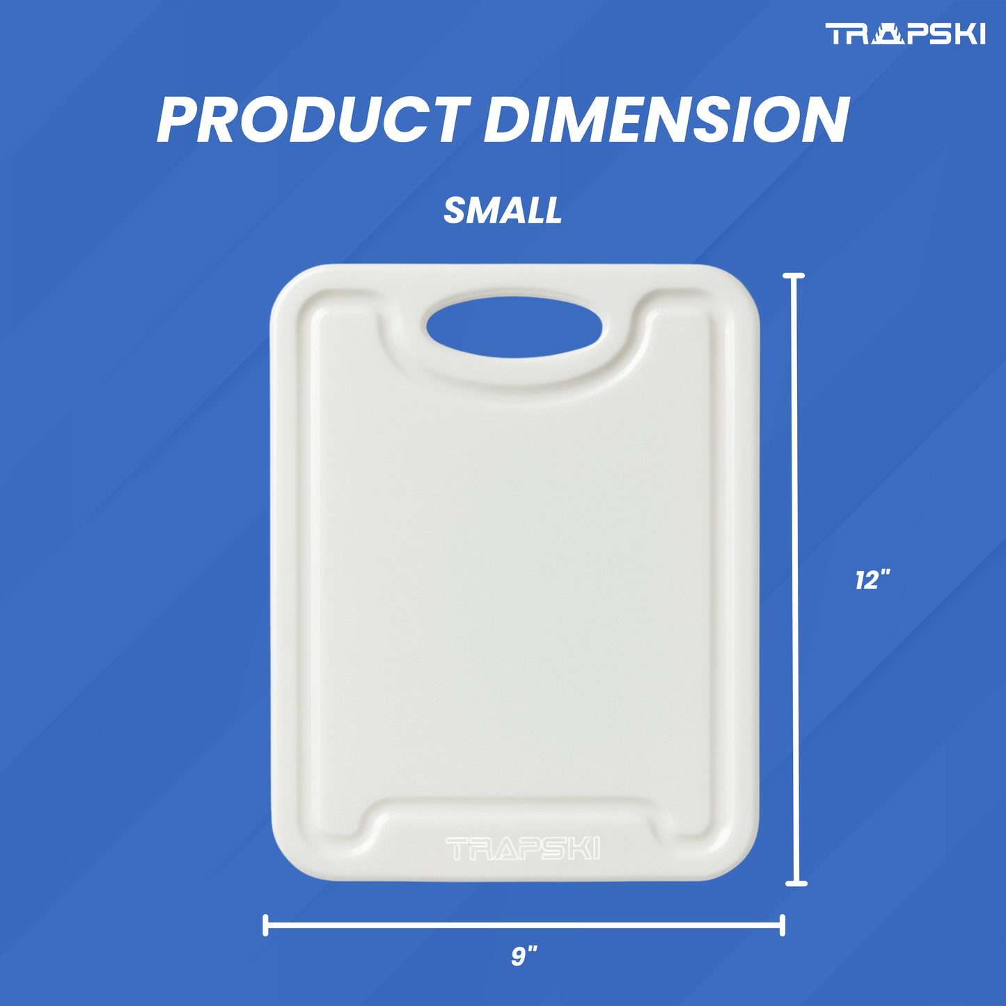 TRAPSKI 3/8 Inch Thick HDPE Cutting Boards | Food-Grade | Juice Grooves