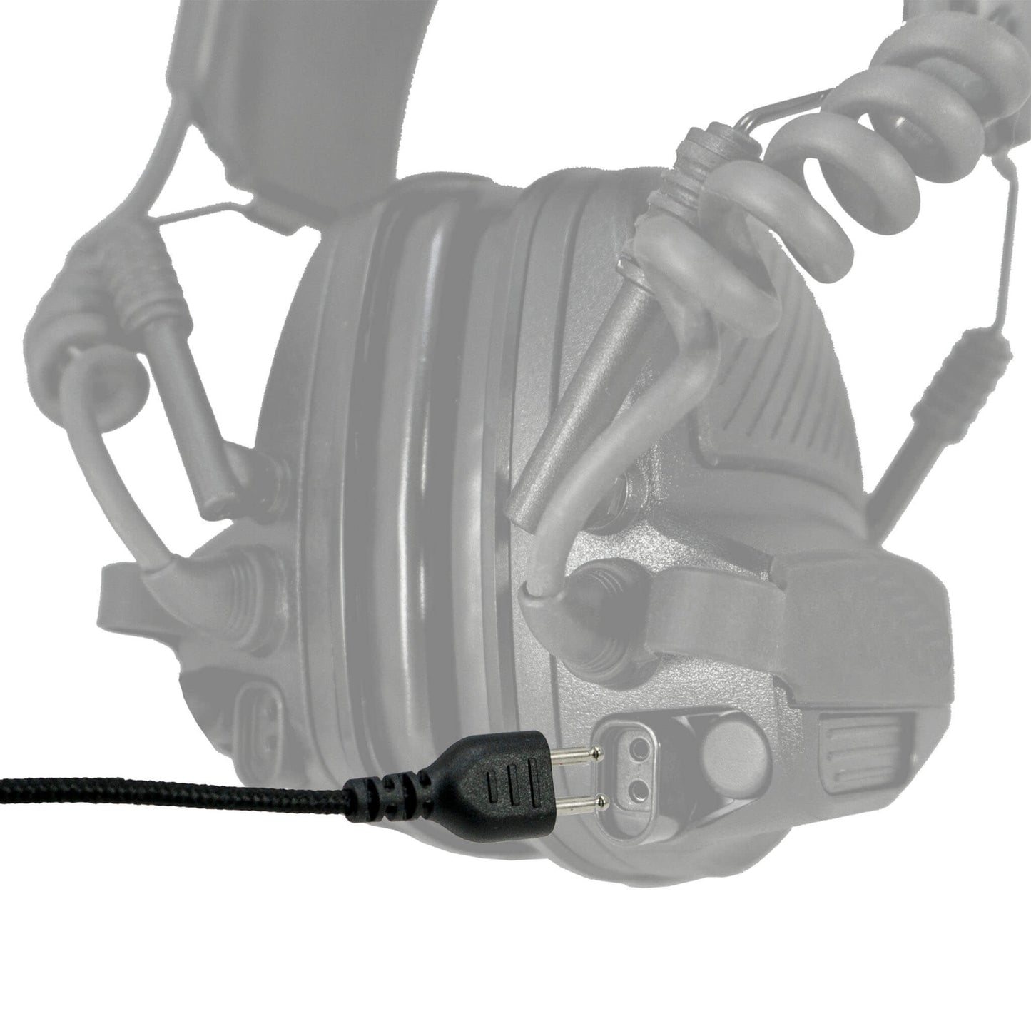 Mic Kit w/ Ear Pro Input Cable & Nexus Connector - NATO Wired, for Hearing Protection(Ear Pro) Headsets