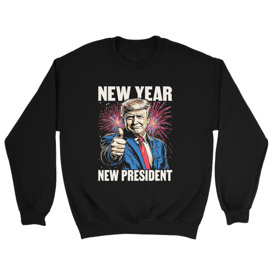 New Year New President - Illustration Crewneck - 3237