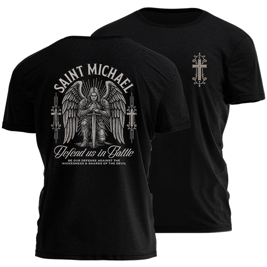 Defend Us In Battle - St. Michael Tee - 4150