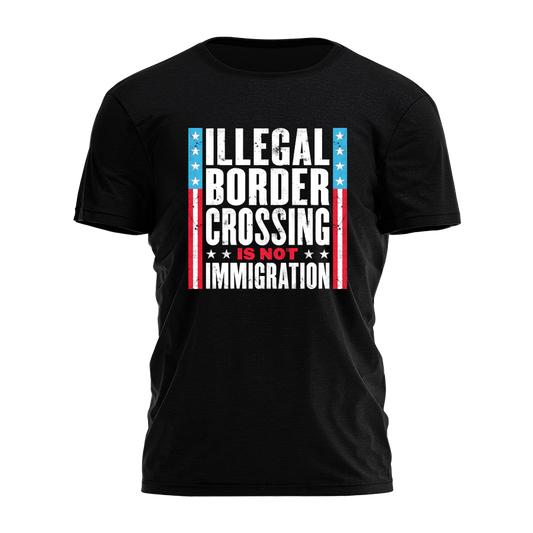 Illegal Border Crossing - Stacked Type Tee - 4043