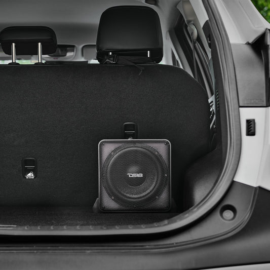 Dual 8" Loaded Amplified High End Aluminum Subwoofer Enclosure 300 Watts Rms