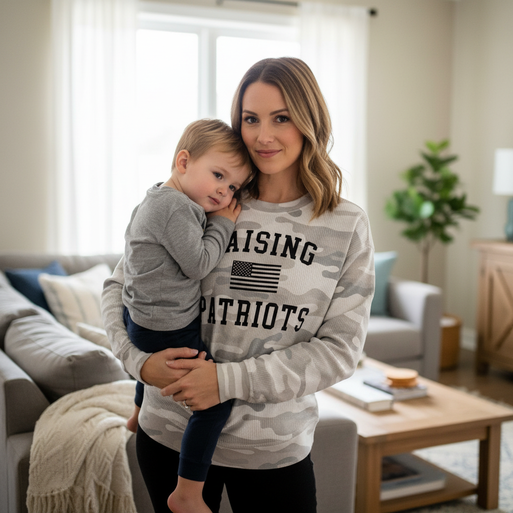 Raising Patriots (Front) Corded Poncho