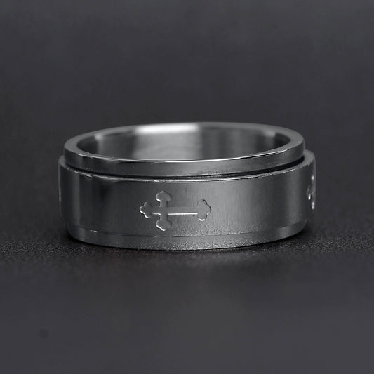 Cross Spinner Ring