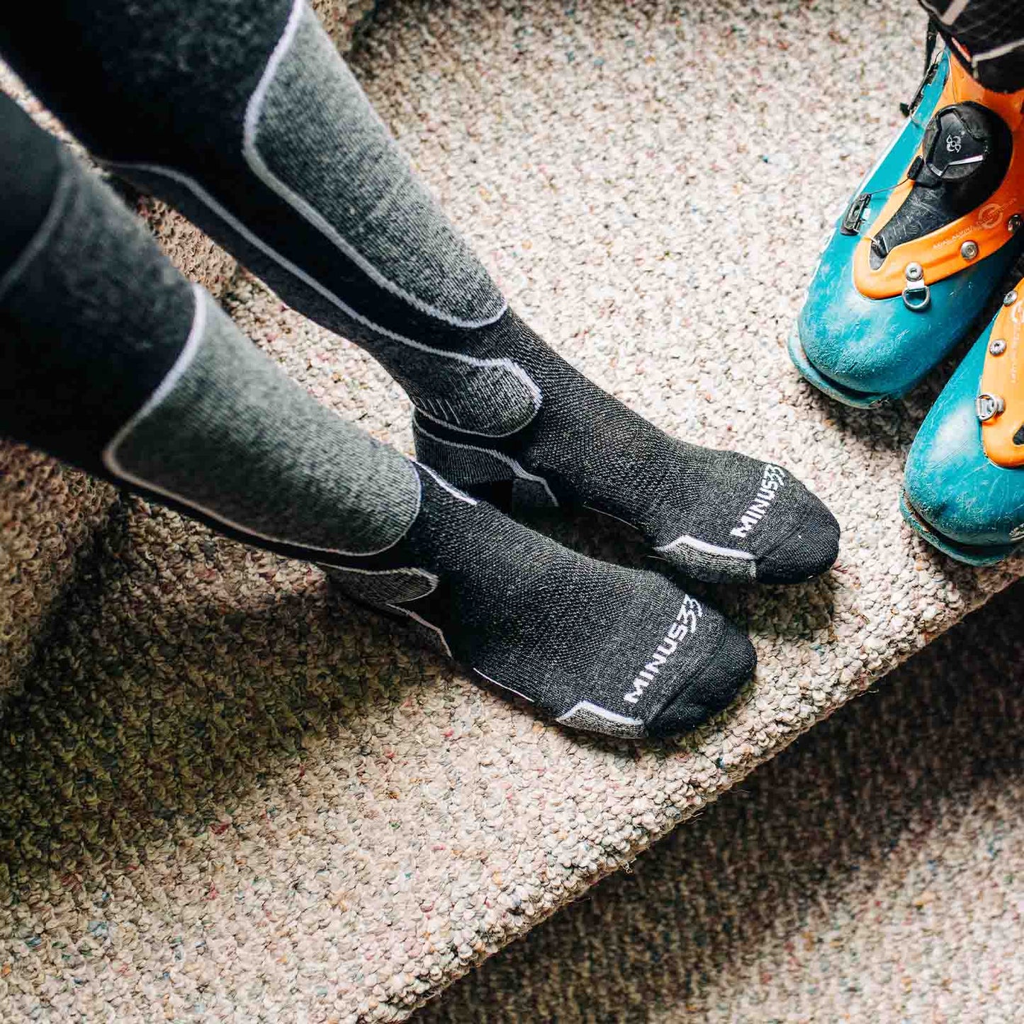 Merino Wool Snowboard Socks - Light Cushion - Over The Calf