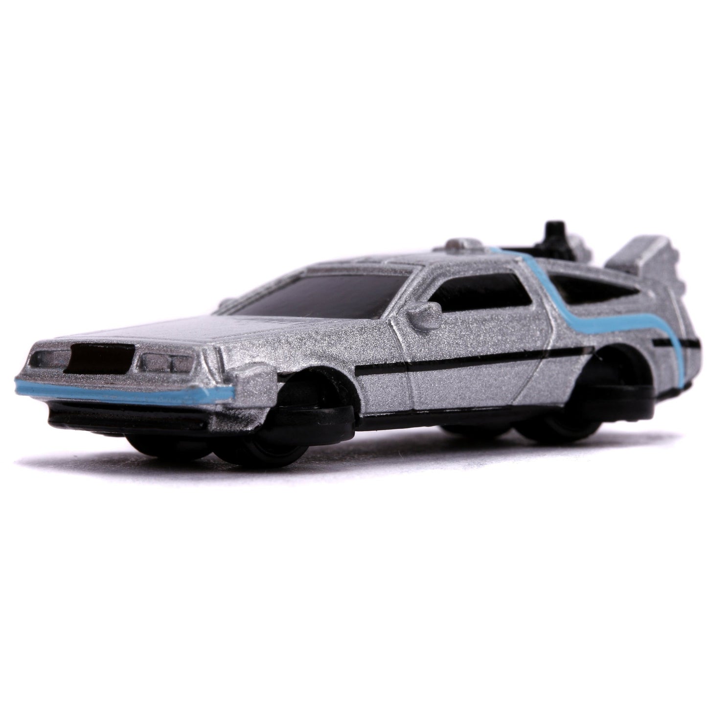 Back to the Future Trilogy die-cast 1⅔-inch Nano "Hollywood Rides" DeLorean Time Machine 3-pack