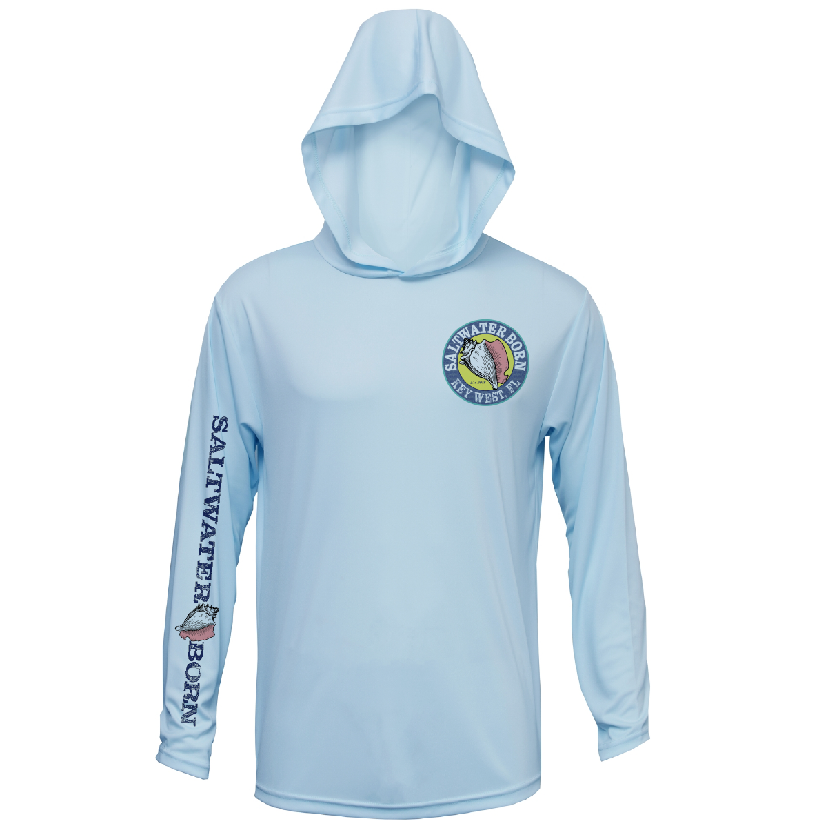 Key West, FL Realistic Turtle Long Sleeve UPF 50+ Dry-Fit Hoodie