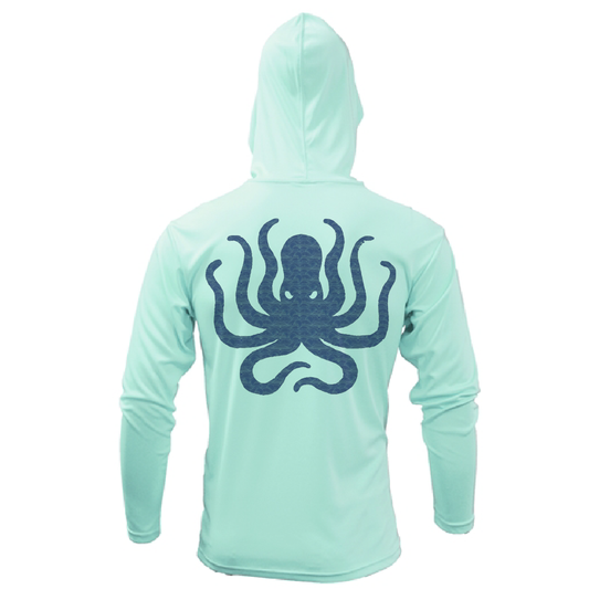 Lake Travis Freshwater Born Kraken Men's Long Sleeve UPF 50+ Dry-Fit Hoodie
