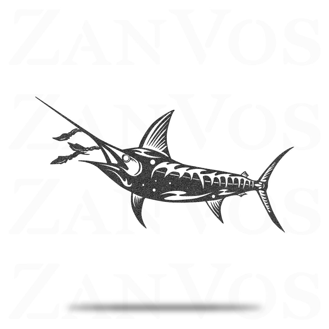 Swordfish Chasing Squid