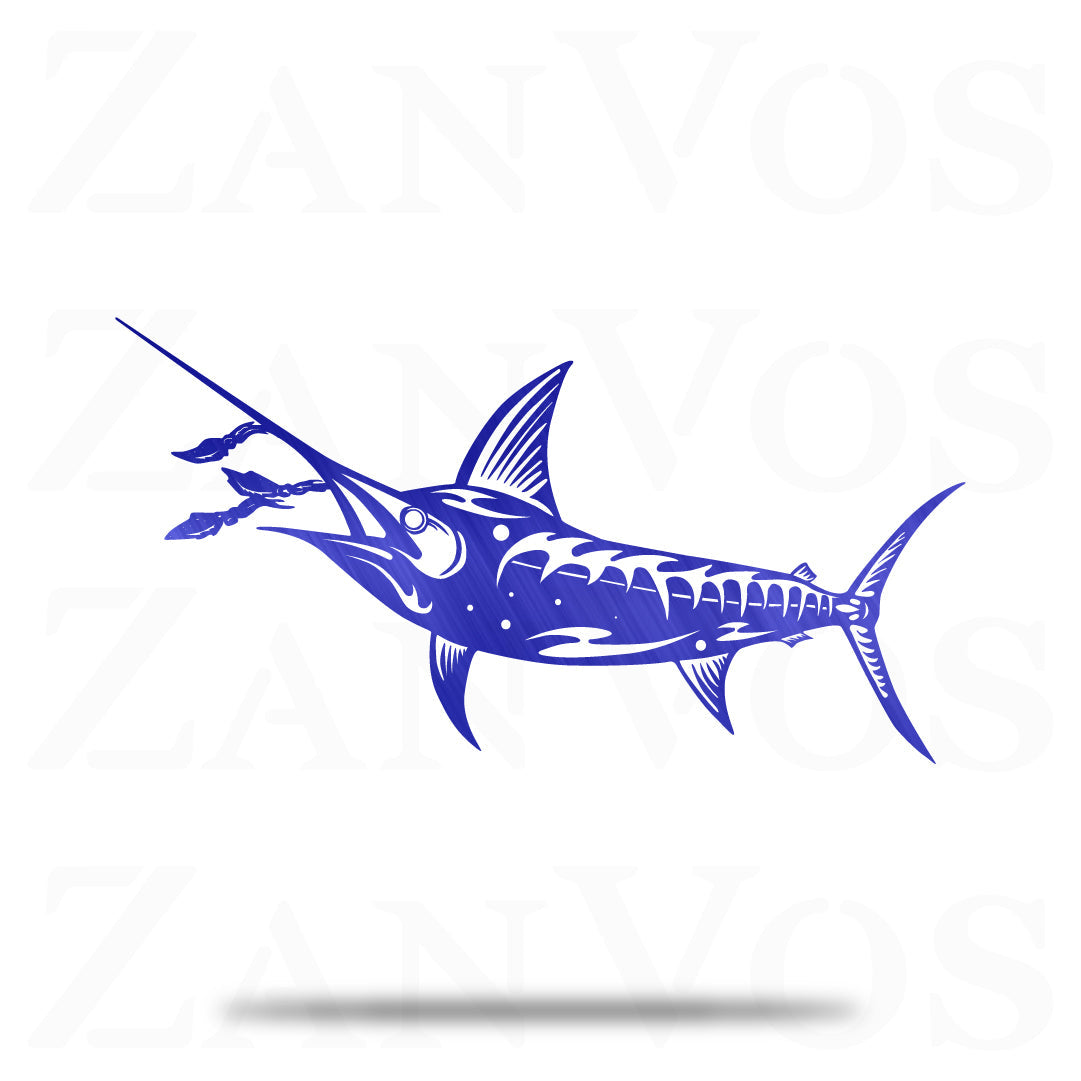 Swordfish Chasing Squid