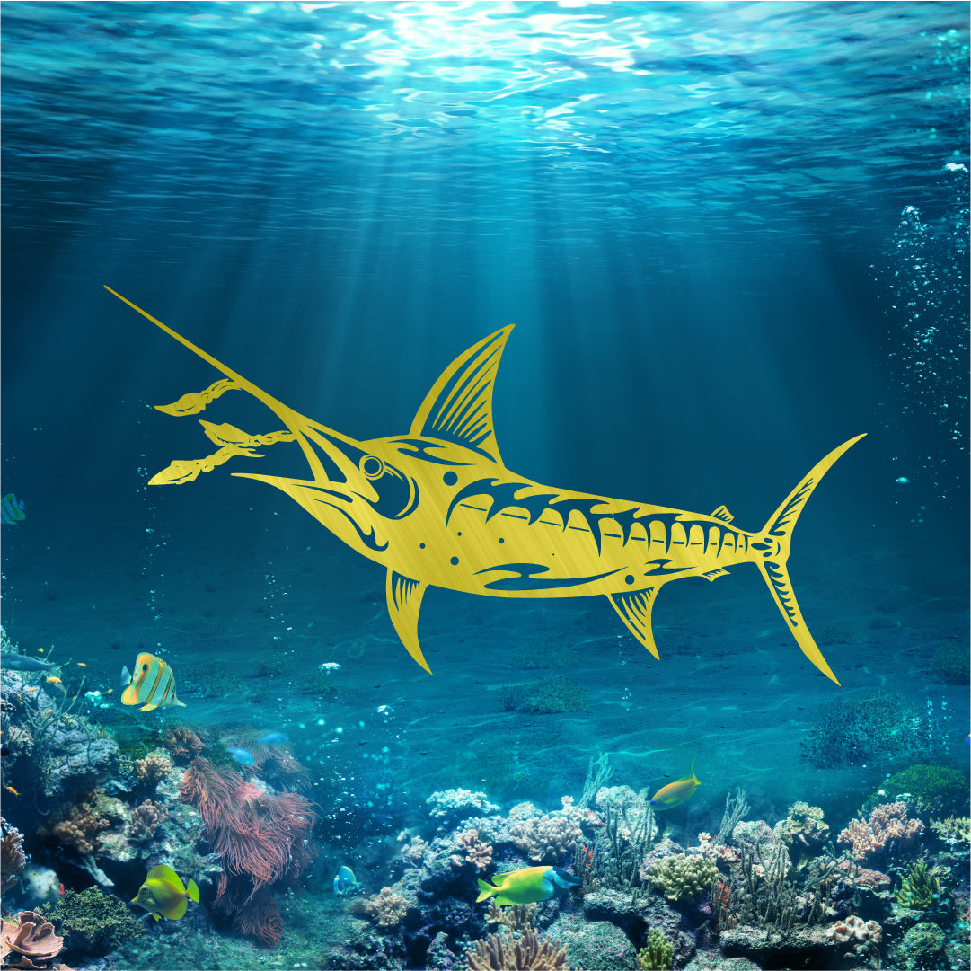 Swordfish Chasing Squid