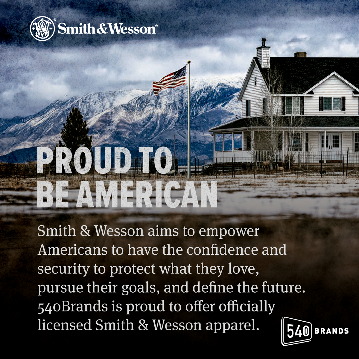 Smith & Wesson® Western Scene Tee Shirt in Denim Heather