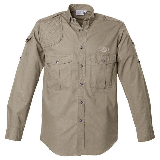 Shooter Shirt for Men with Embroidered Buffalo Logo - L/Sleeve