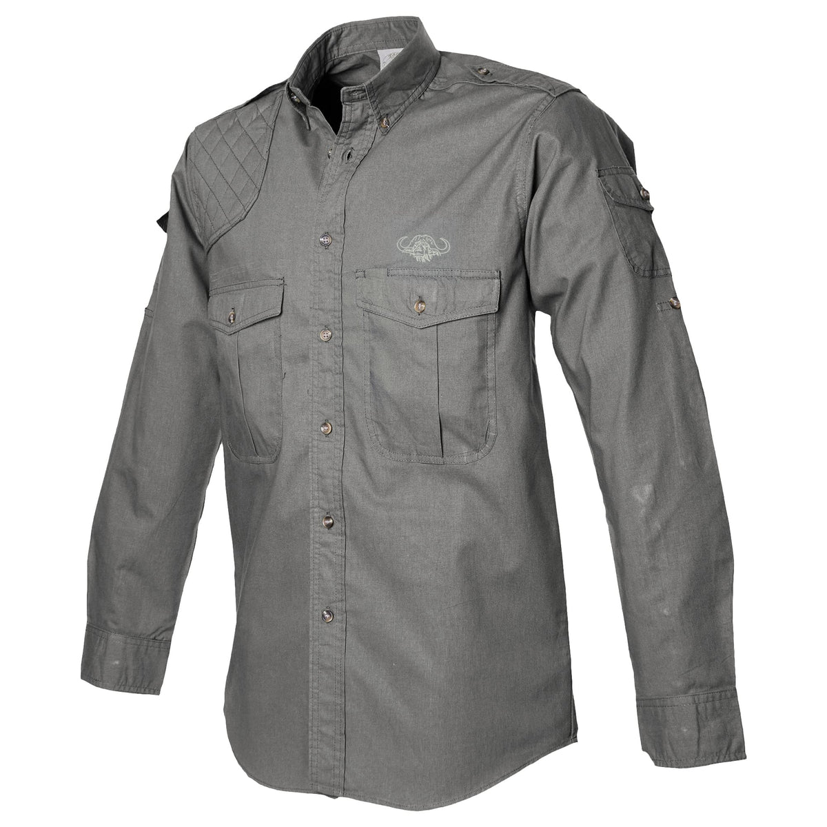 Shooter Shirt for Men with Embroidered Buffalo Logo - L/Sleeve
