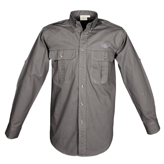 Trail Shirt for Men with Embroidered Buffalo Logo - L/Sleeve