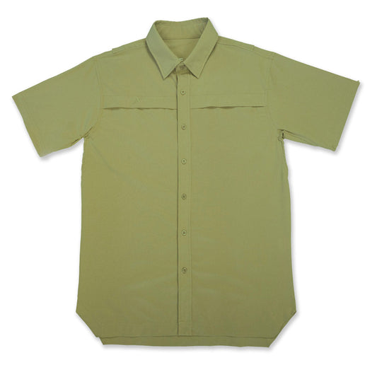 Short Sleeve Solid Lifestyle Button Down w/ REPEL-X