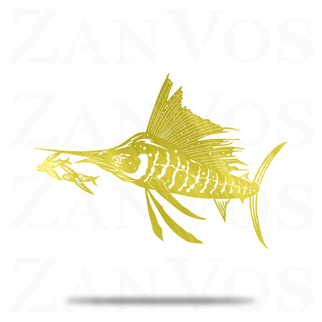 Sailfish Chasing Flying Fish