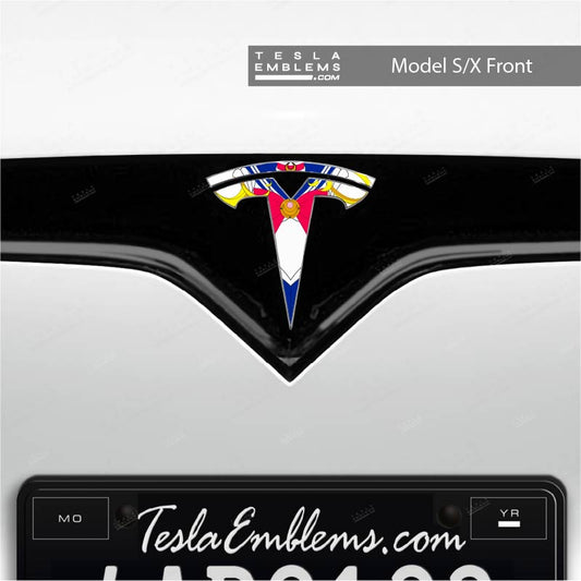 Sailor Moon Tesla Emblem Decals (Front + Back) | Model S