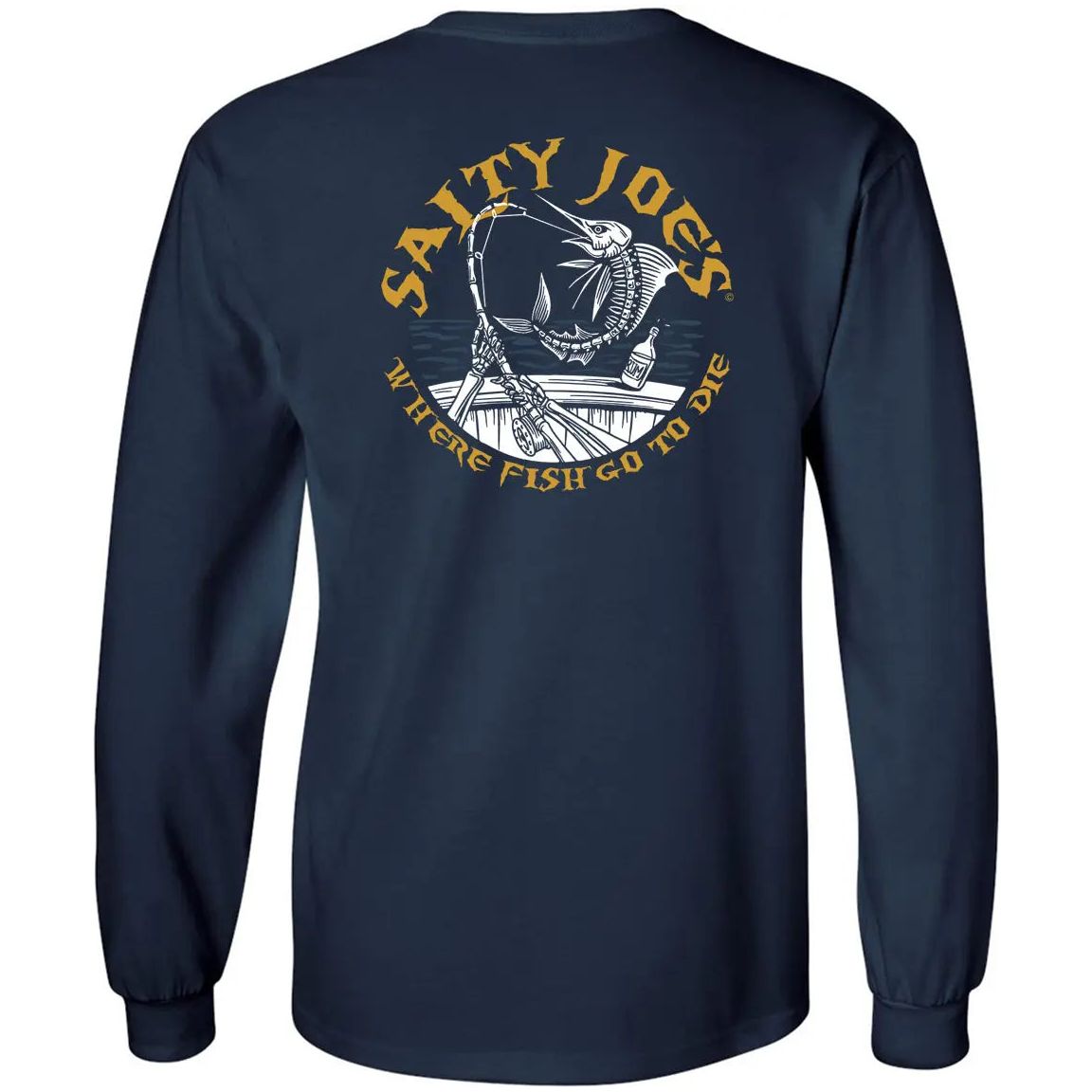 Salty Joe's Rum N' Bones Long Sleeve Fishing T Shirt