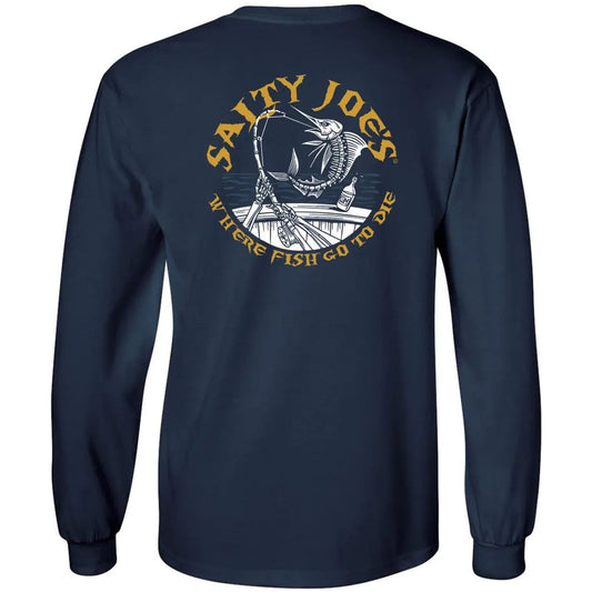 Salty Joe's Rum N' Bones Long Sleeve Fishing T Shirt