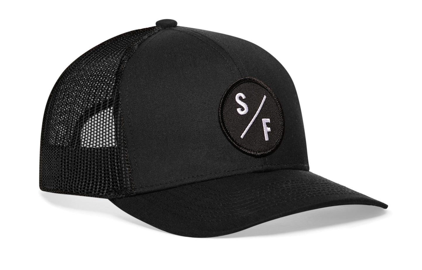 San Francisco Trucker Hat  |  Black SF X Snapback