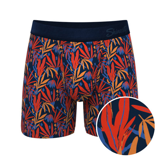 The San Diego Sunrise | Tropical Foliage Ball Hammock® Pouch Underwear