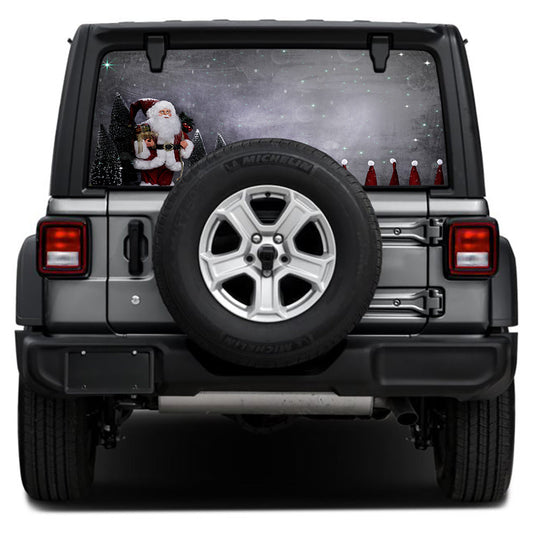 Santa Hats Rear Window Decal