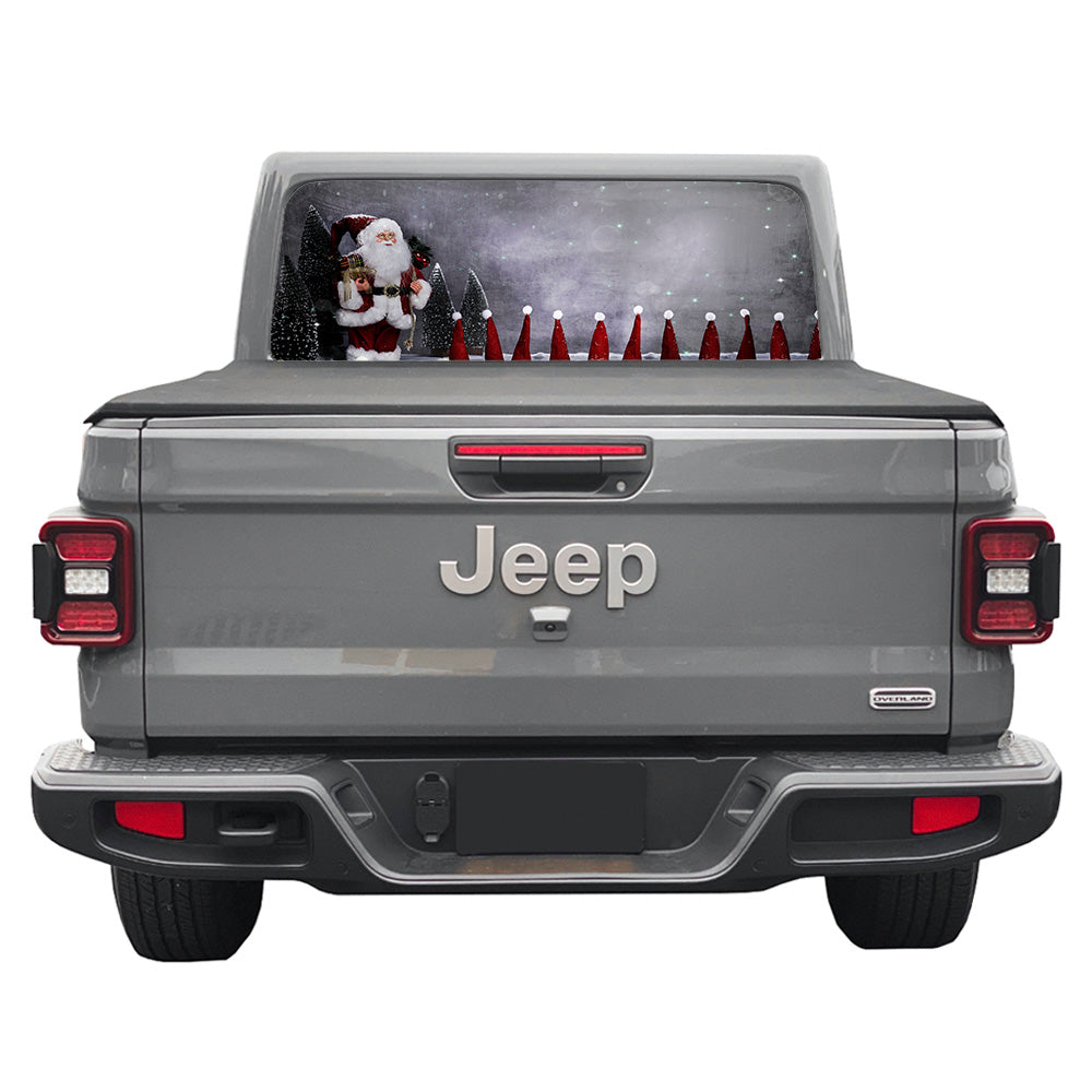 Santa Hats Rear Window Decal