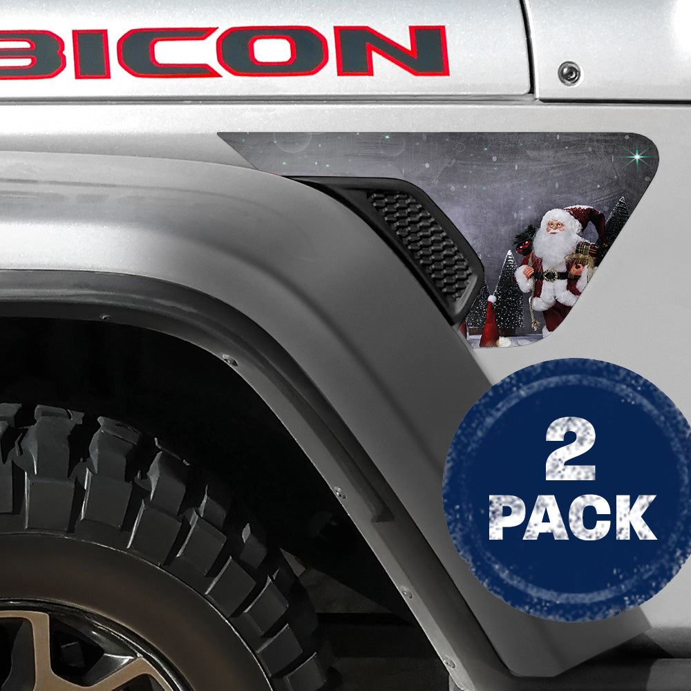 Santa Hats 2pc Vinyl Fender Decal