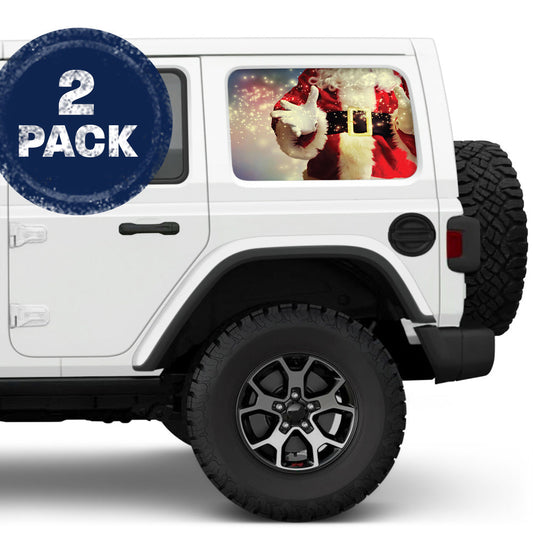 Santas Belly Side Windows Printed Vinyl Decal