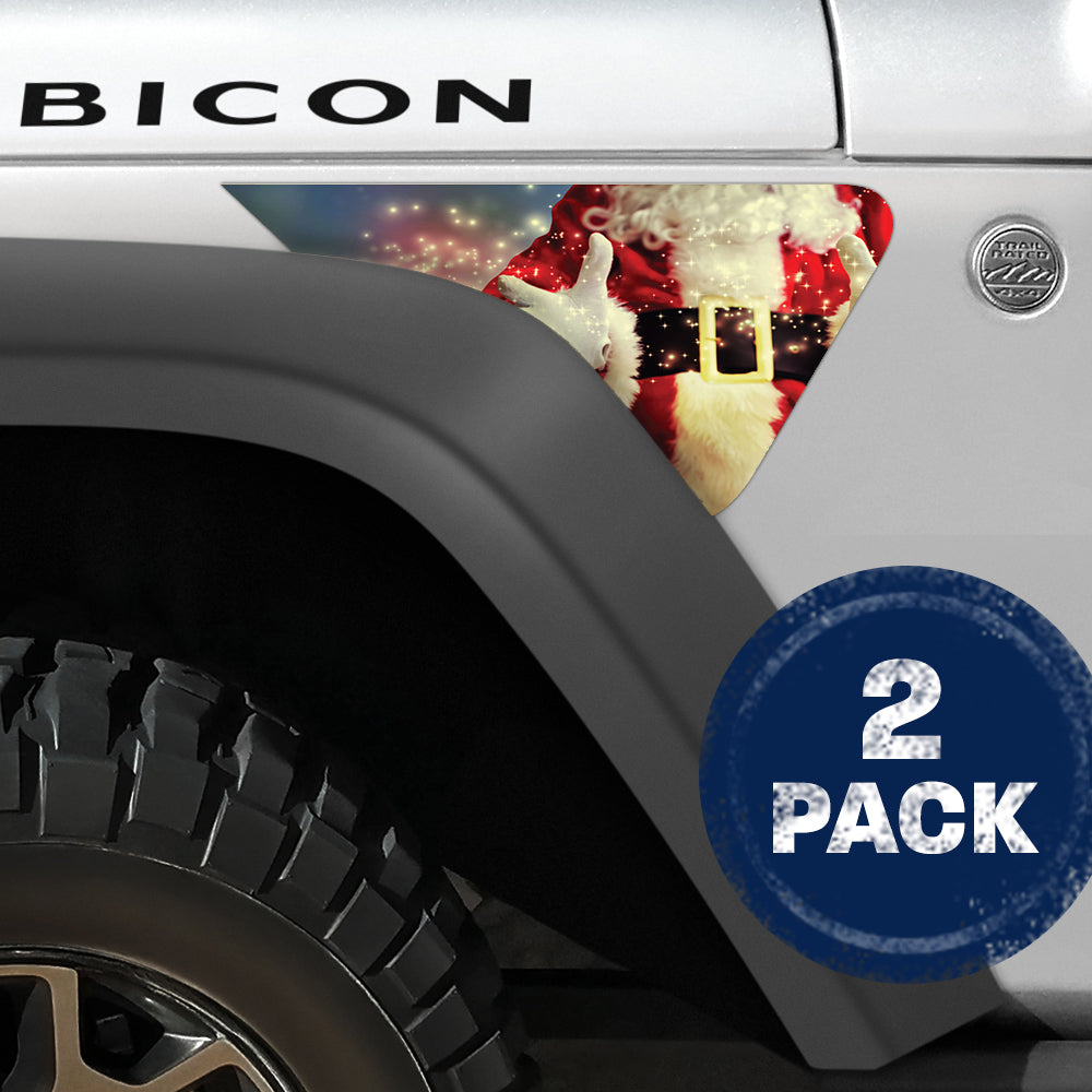 Santas Belly 2pc Vinyl Fender Decal