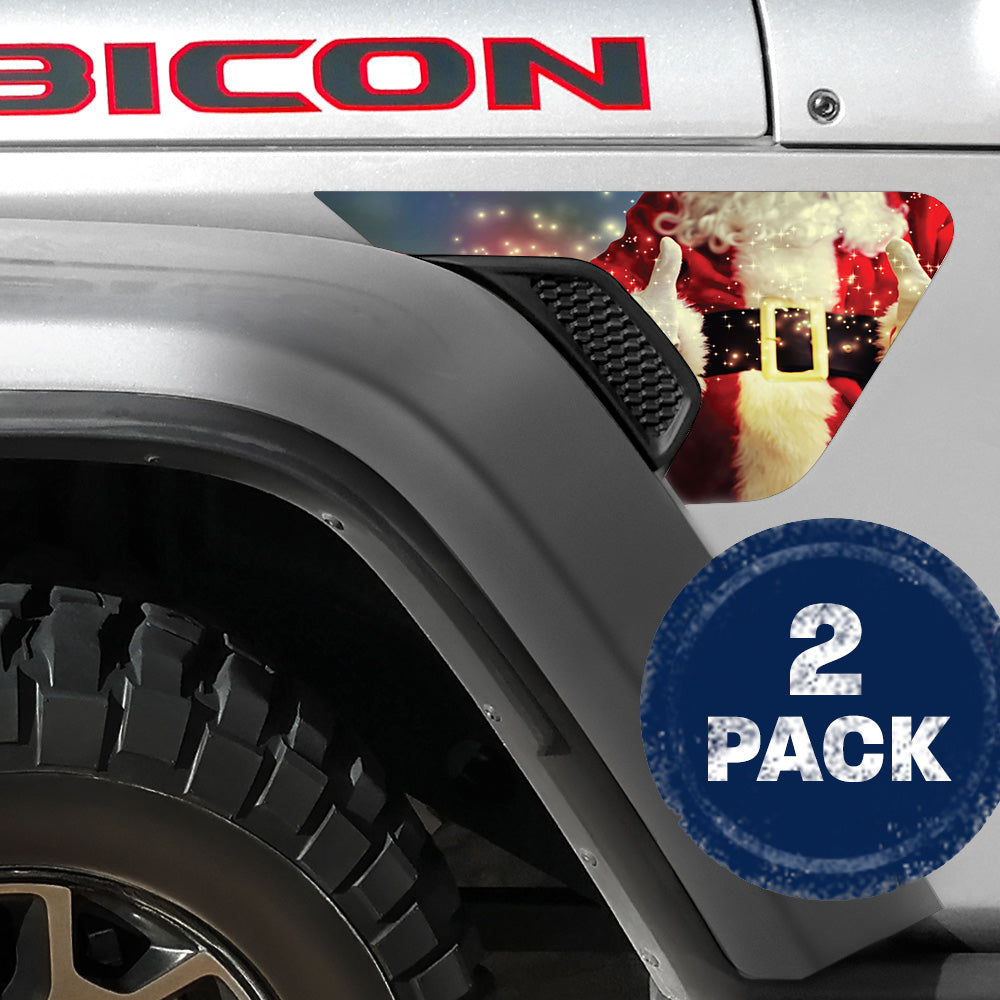 Santas Belly 2pc Vinyl Fender Decal