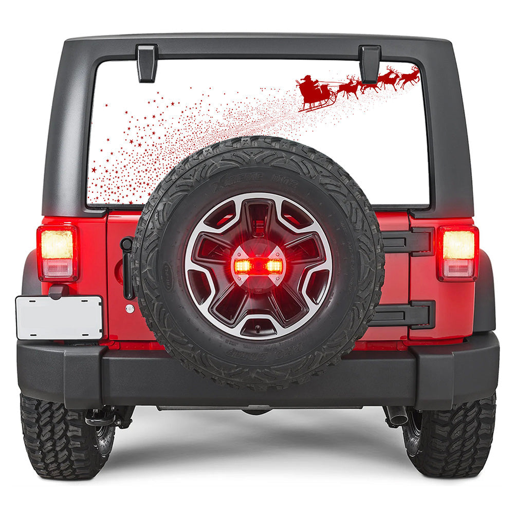 Santas Sleigh Rear Window Decal