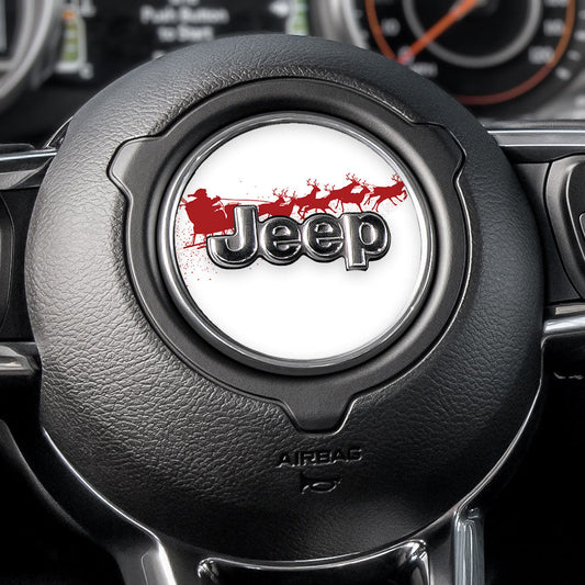 Santas Sleigh Steering Wheel Decal