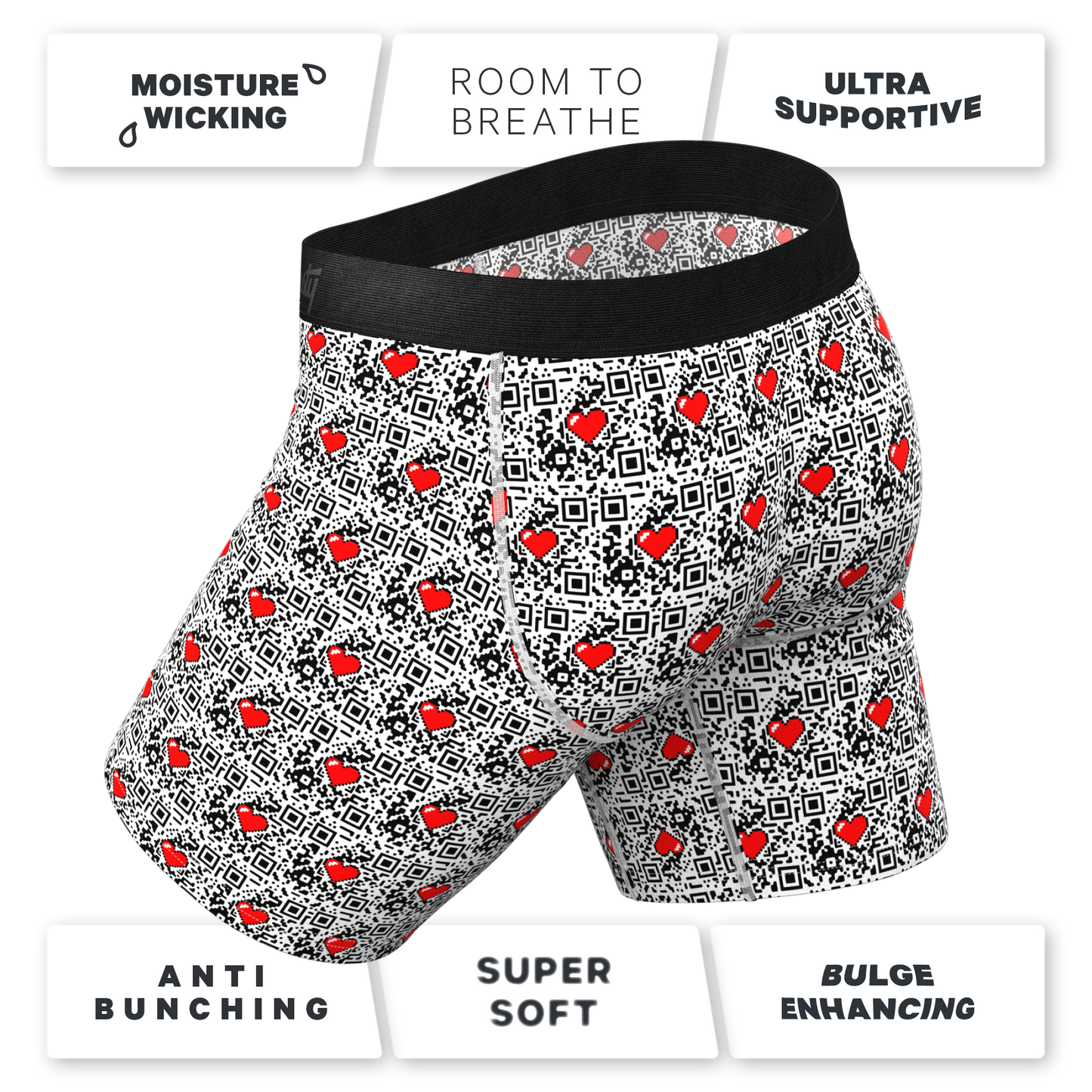 The Scan Me | QR Code Long Leg Ball Hammock® Pouch Underwear With Fly