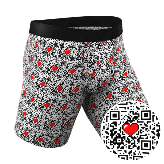 The Scan Me | QR Code Long Leg Ball Hammock® Pouch Underwear With Fly