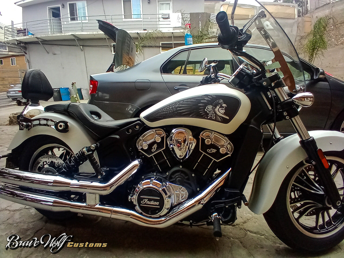 MesoChief - Indian Scout - Full Tank Black & White